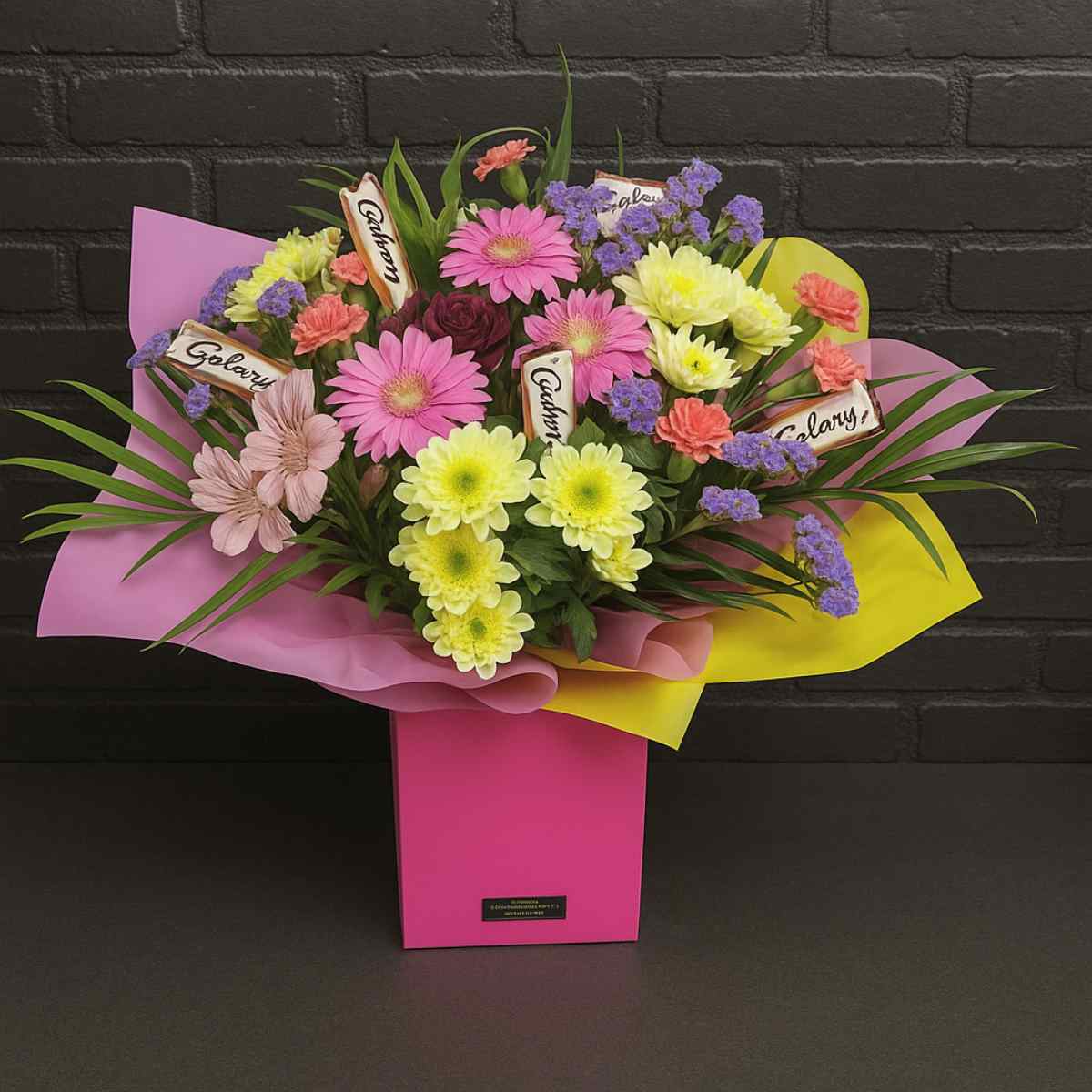 Vibrant celebration flower bouquet with seasonal flowers