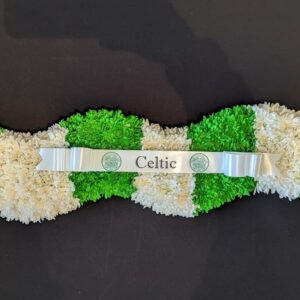 Celtic Football Club Funeral Scarf floral tribute