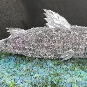 Unique fish-shaped funeral tribute arrangement