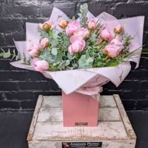 Peony Flower Bouquet Aberdeen. Pink Peony Flowers