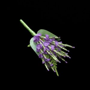Purple Heather Buttonhole with delicate design