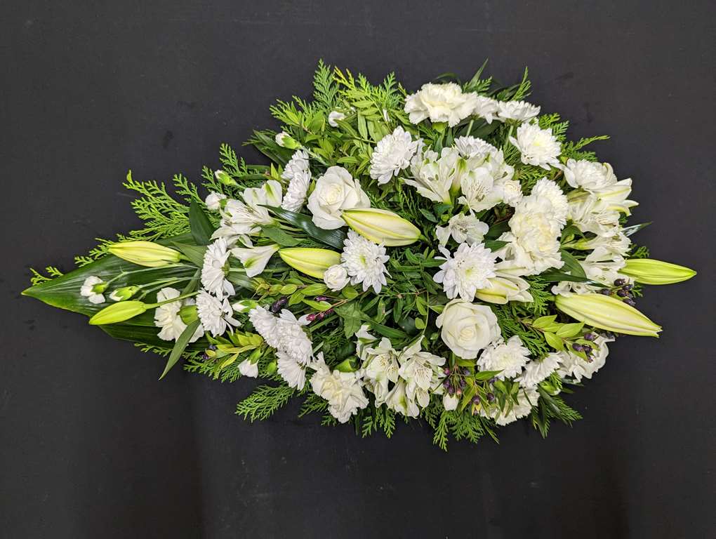 White Roses Funeral Single Spray