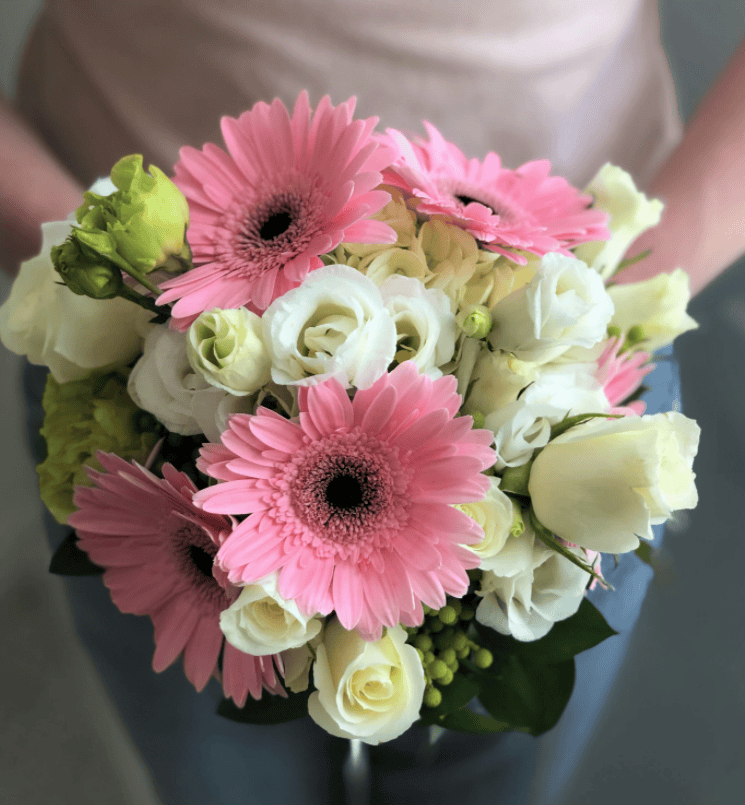 Pink Mini Gerberas in the Knot