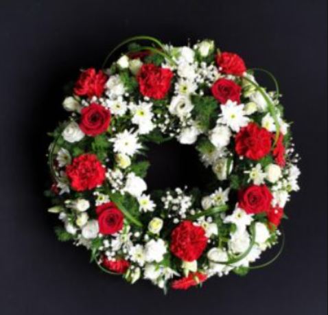 Red Rose With Circle Shape Flower