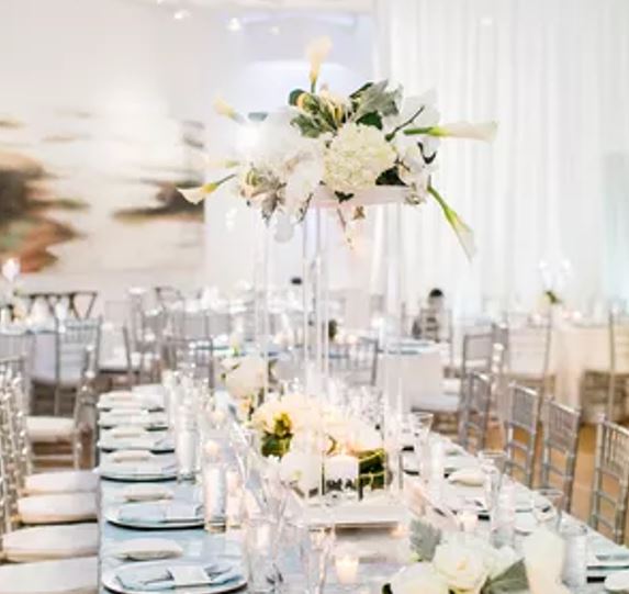 White Orchid in Glass Vase