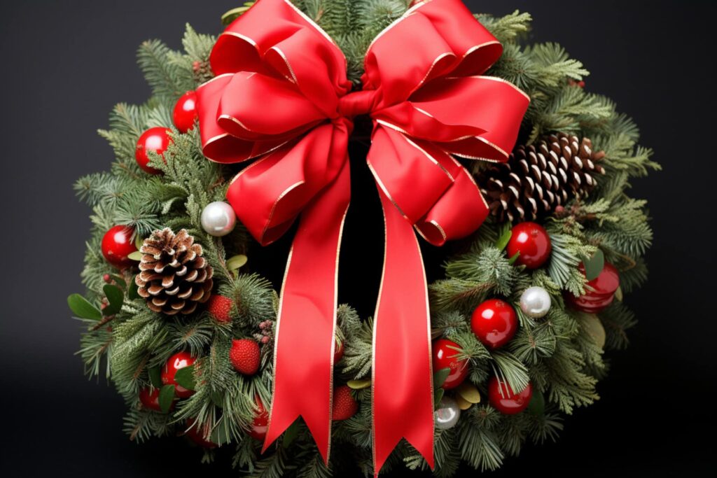 Wrapping a Christmas Wreath Gift Wrapping a Christmas Wreath Gift