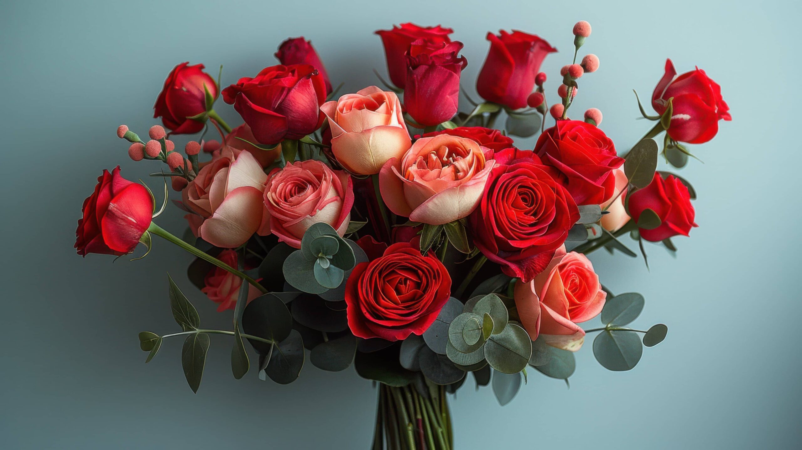 Random rose bouquets