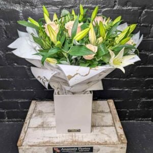 Peaches & Cream Bouquet | Anastasia Florists Aberdeen