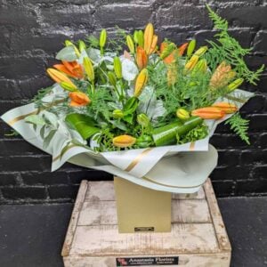 Sunburst Lily Bouquet | Orange or Yellow | Anastasia Florists Aberdeen