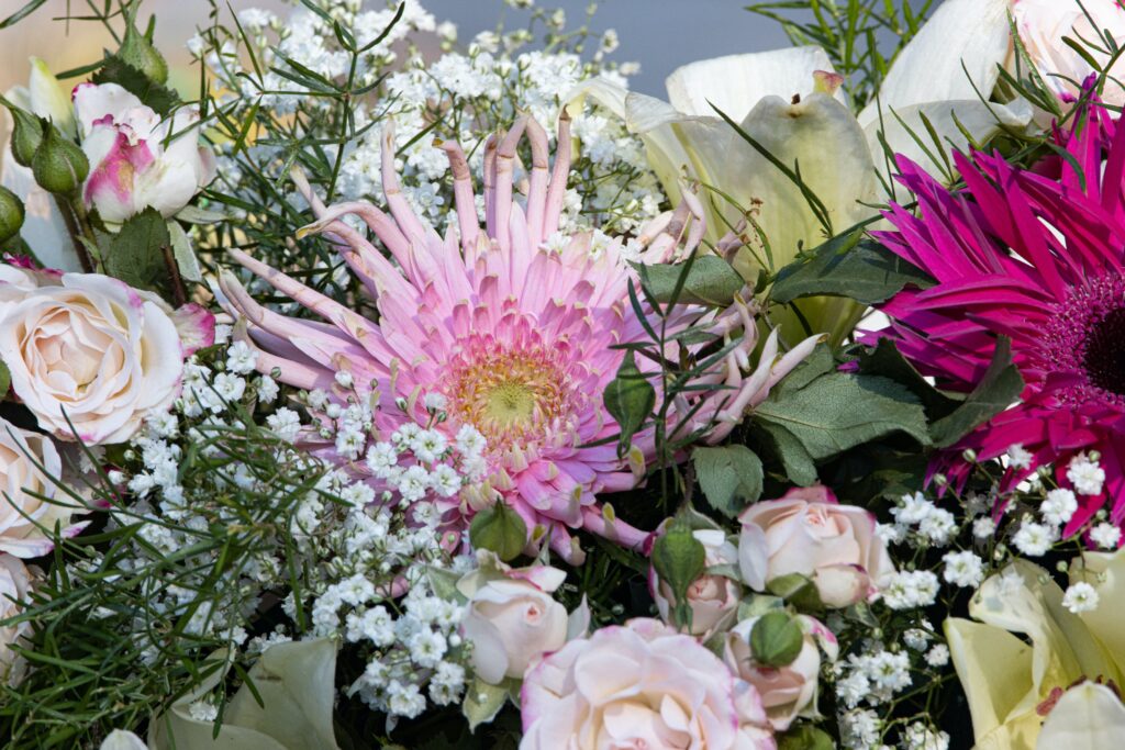 Gerbera Daisies with  other Flower Design 