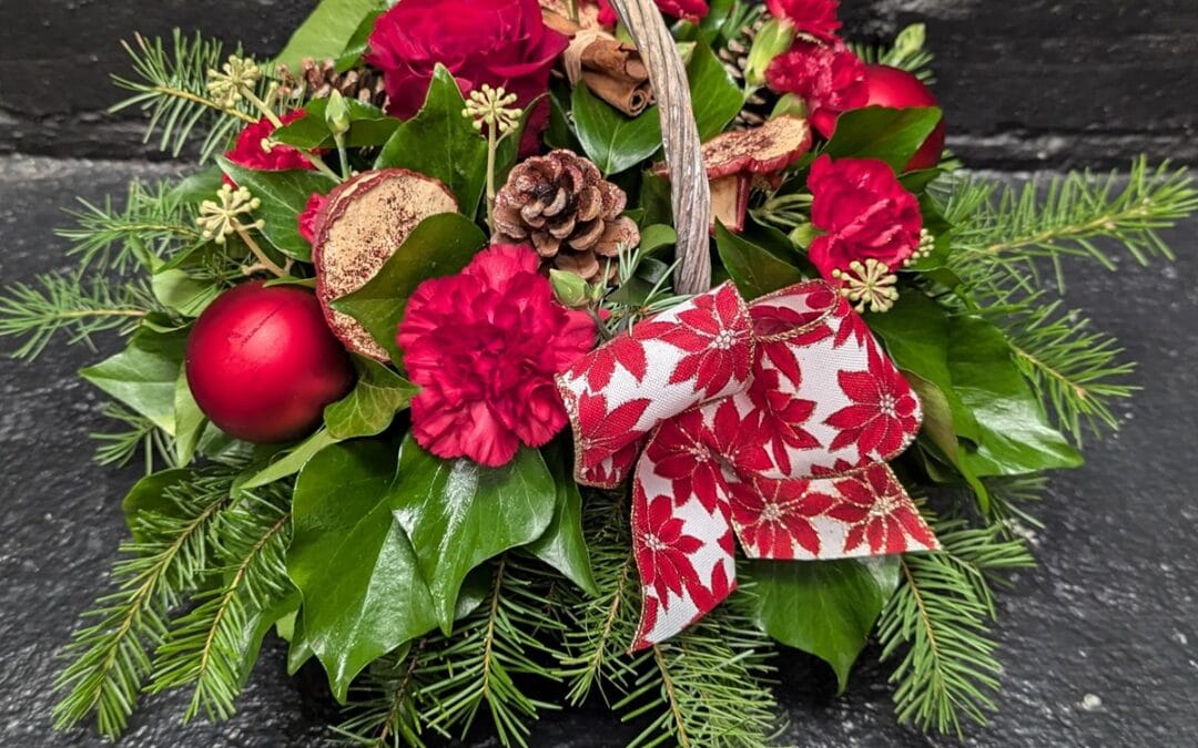 Christmas Flower Basket