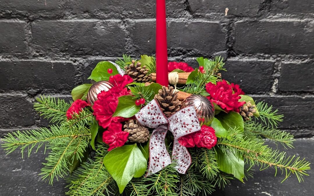 Christmas Flower Candle