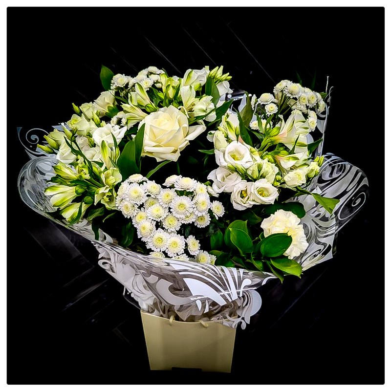 Classic White Flower Bouquet Aberdeen Flowers Delivery Anastasia