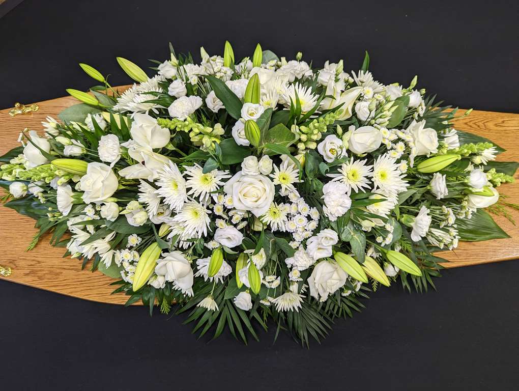 White Flower Funeral Spray