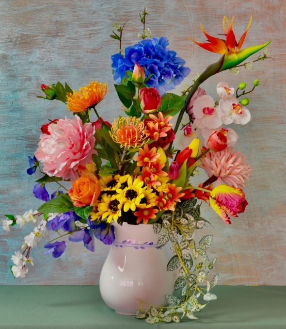 Different Beautiful Flower in Vase