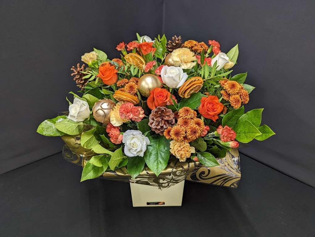Orange and White Flower Bouquets