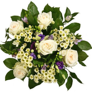 A Beautiful Bundle of White Roses  Anastasia Florists