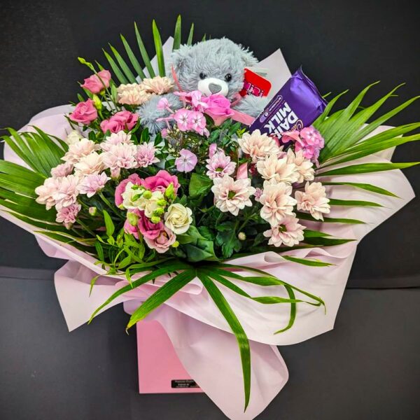 Flower Gift Set | Flower Bouquet | Teddy Bear | Chocolates