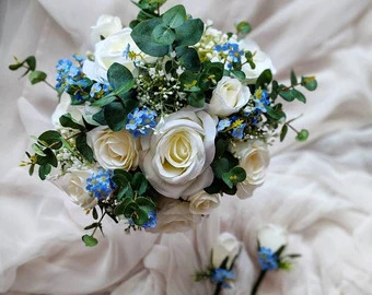 Forget-me-nots Wedding Bouquet in Esty