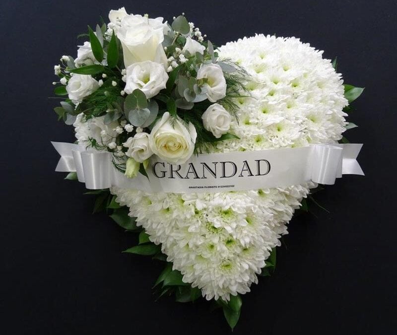 Funeral Flower Heart 40