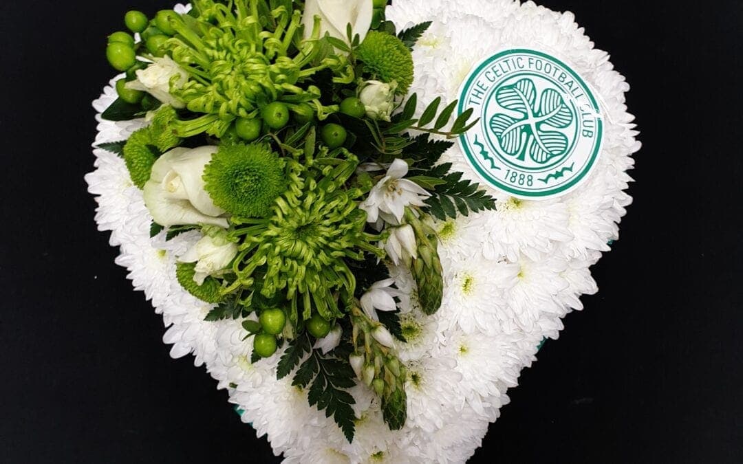 Celtic Football Club Funeral Flower Heart