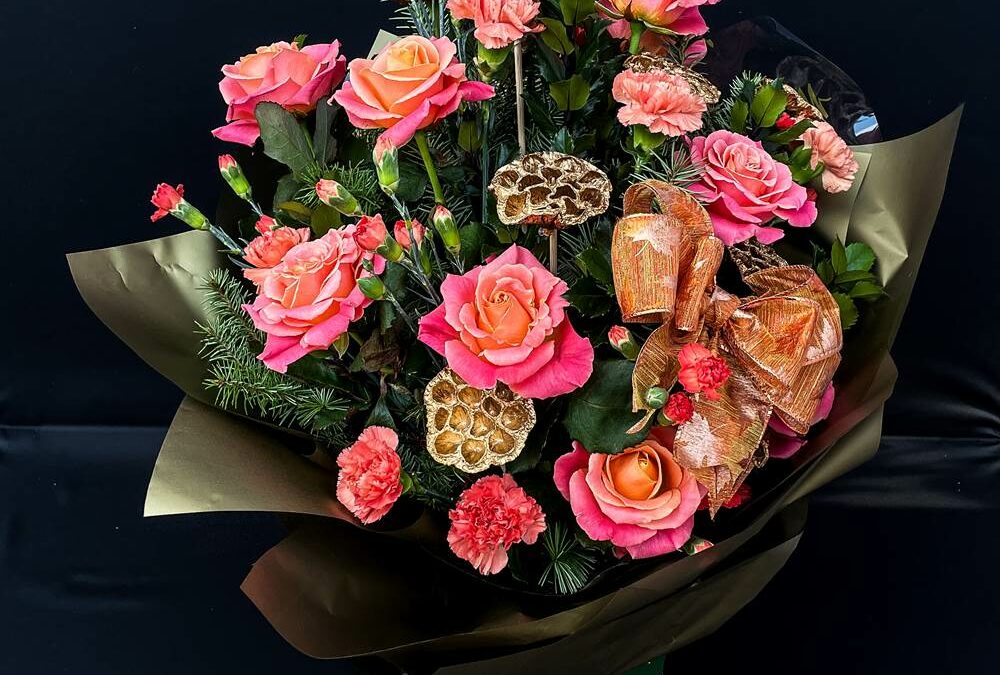 Christmas Orange Flower Bouquet