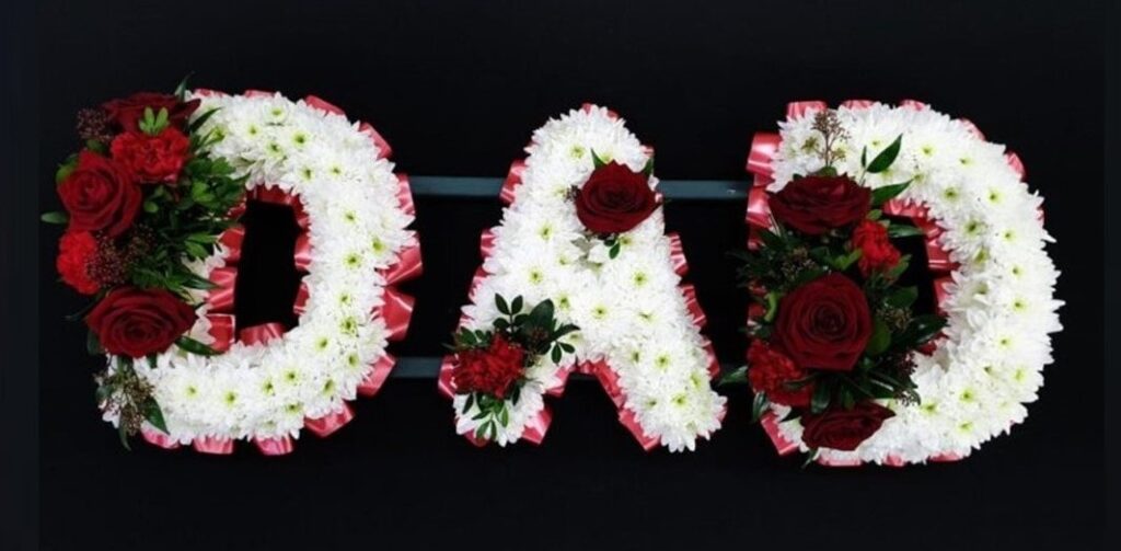 Personalized Funeral Flower for a Father