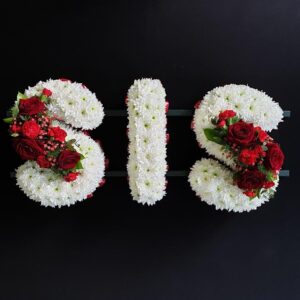 White Funeral Flower Letter in Aberdeen