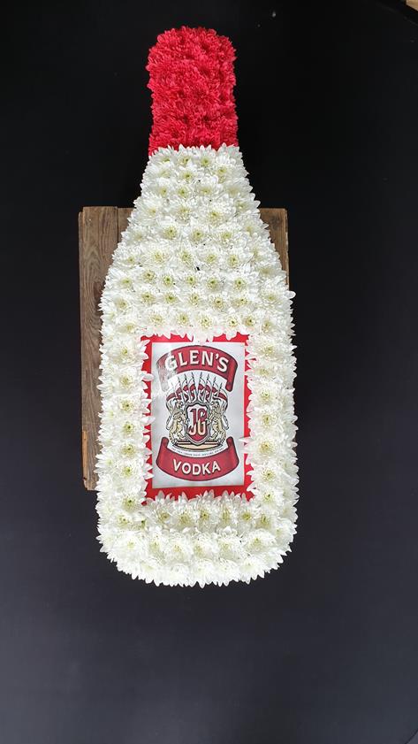 Aberdeen Funeral Florists | Funeral Flower Vodka Bottle