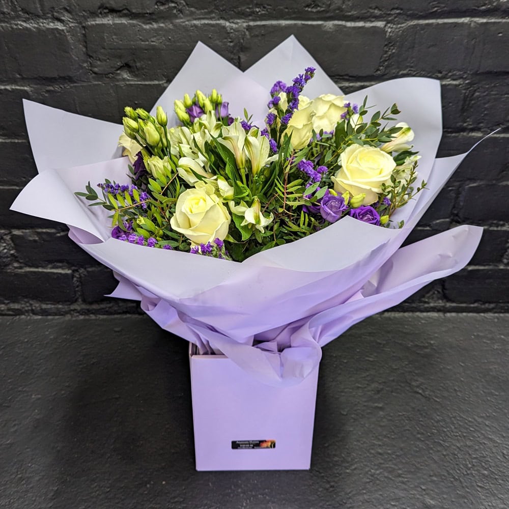 White Rose Flower Bouquet2 Order flowers online Aberdeen