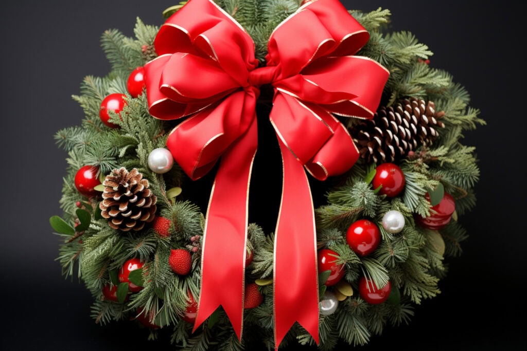 Wrapping a Christmas Wreath Gift