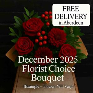 Hand-tied Florist Choice Seasonal Bouquet with colorful fresh flowers, customizable by color palette (Vibrant, Pastels, Sympathy)